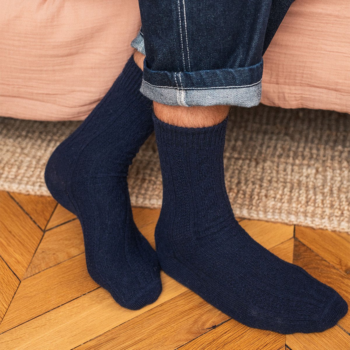 Duo de chaussettes pour homme en laine et cachemire Les Raffineurs