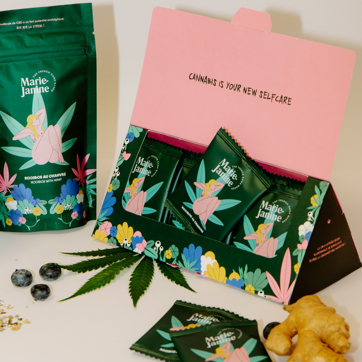 Coffret de sachets de thés et infusion au CBD